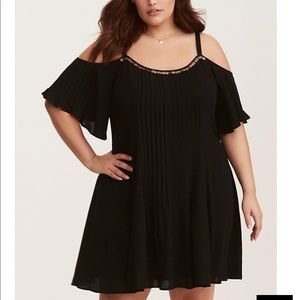 Torrid Black Gauze Trapeze Dress